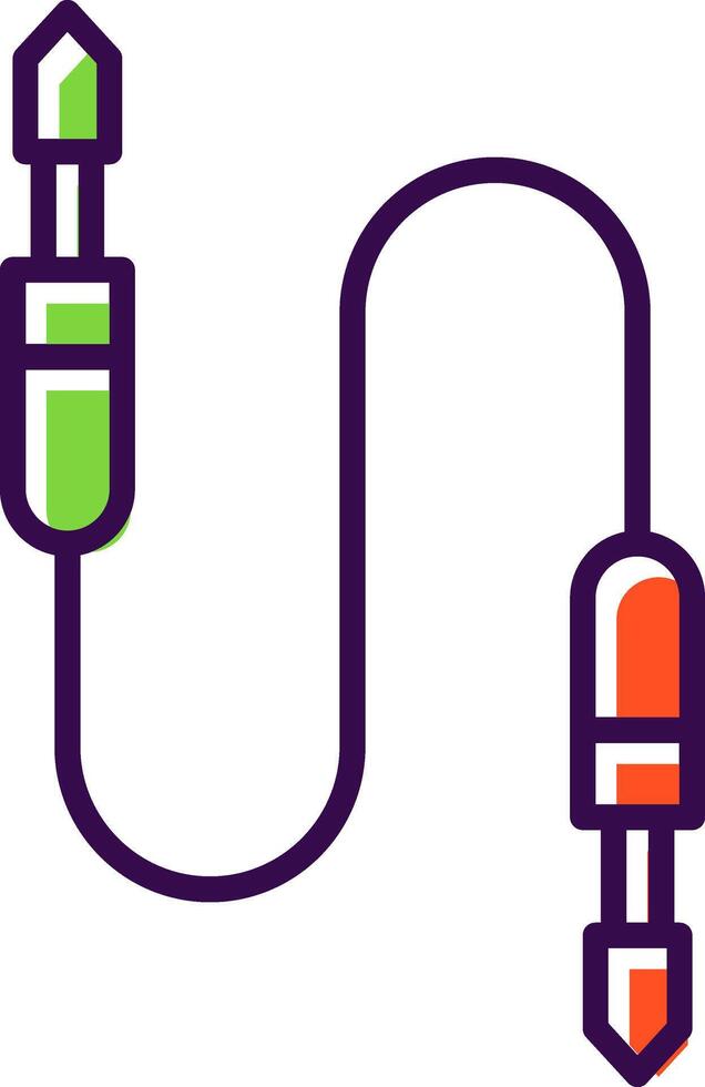 Auxiliary Cable filled Design Icon vector