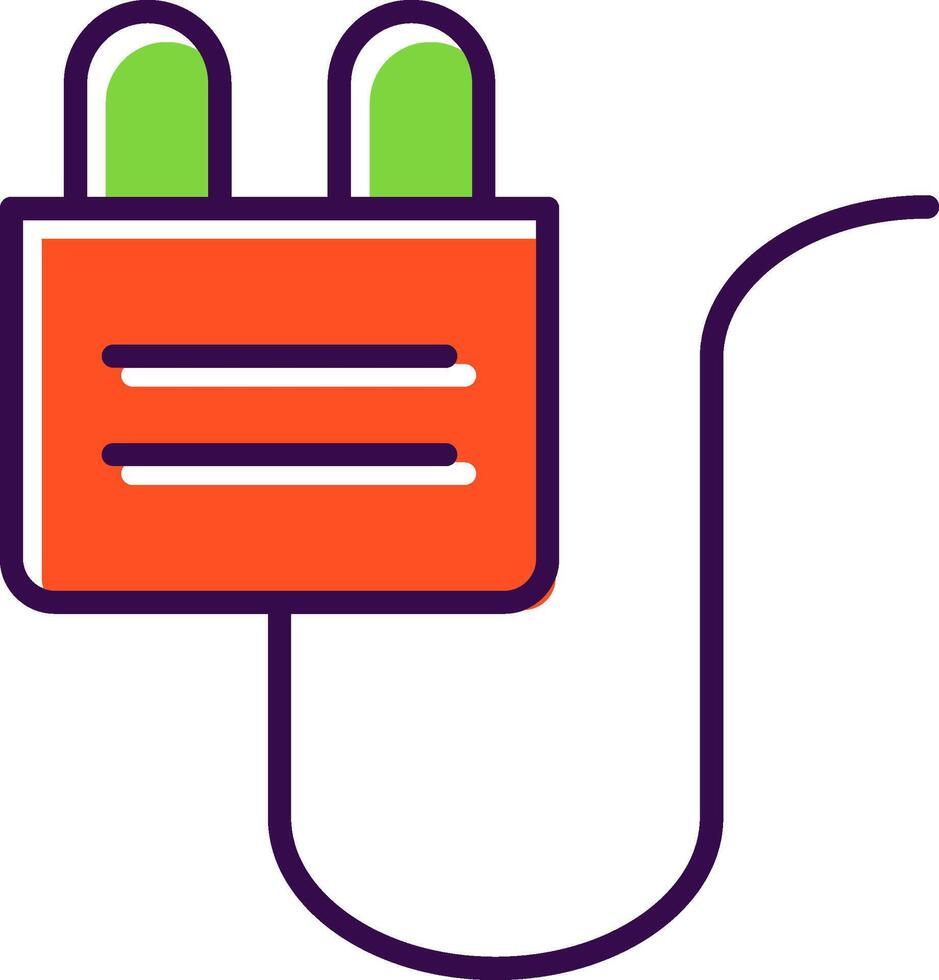 Plug filled Design Icon vector