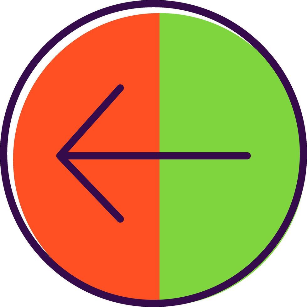 Left Arrow filled Design Icon vector