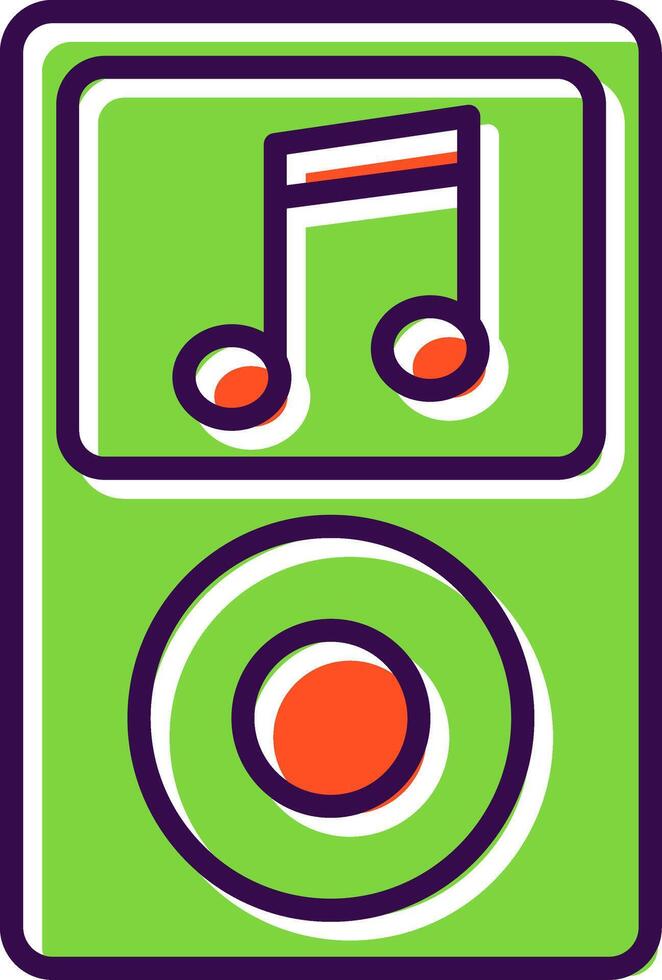 Music Player filled Design Icon vector