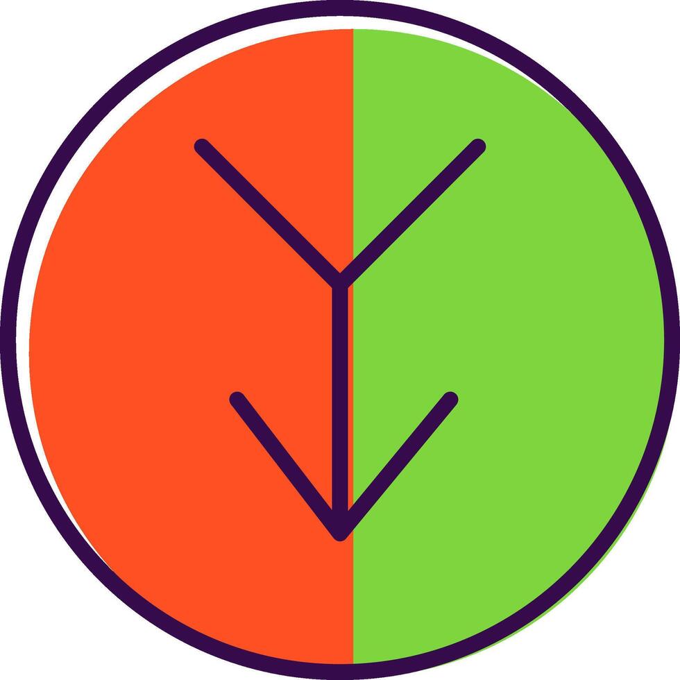 Merge filled Design Icon vector