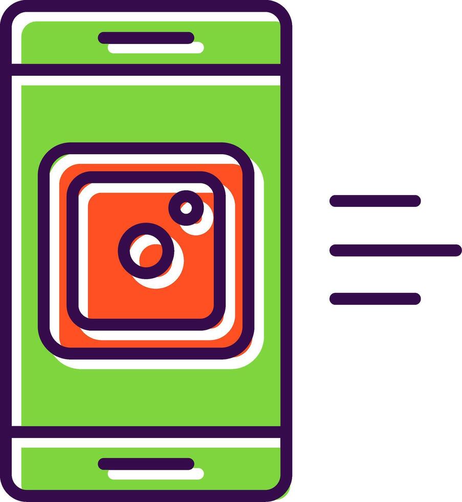 Mobile App filled Design Icon vector