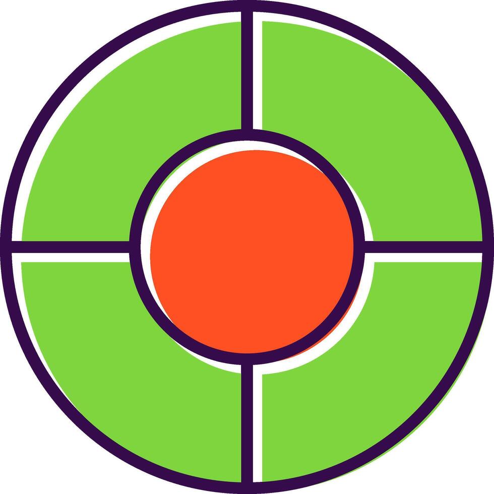 Color Wheel filled Design Icon vector
