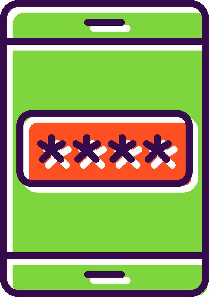 Password filled Design Icon vector