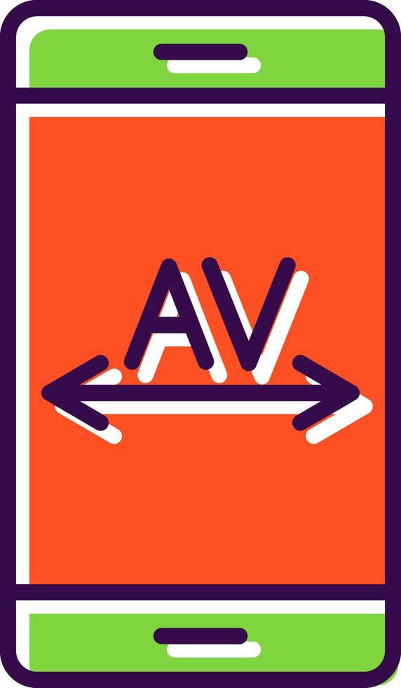 Kerning filled Design Icon vector
