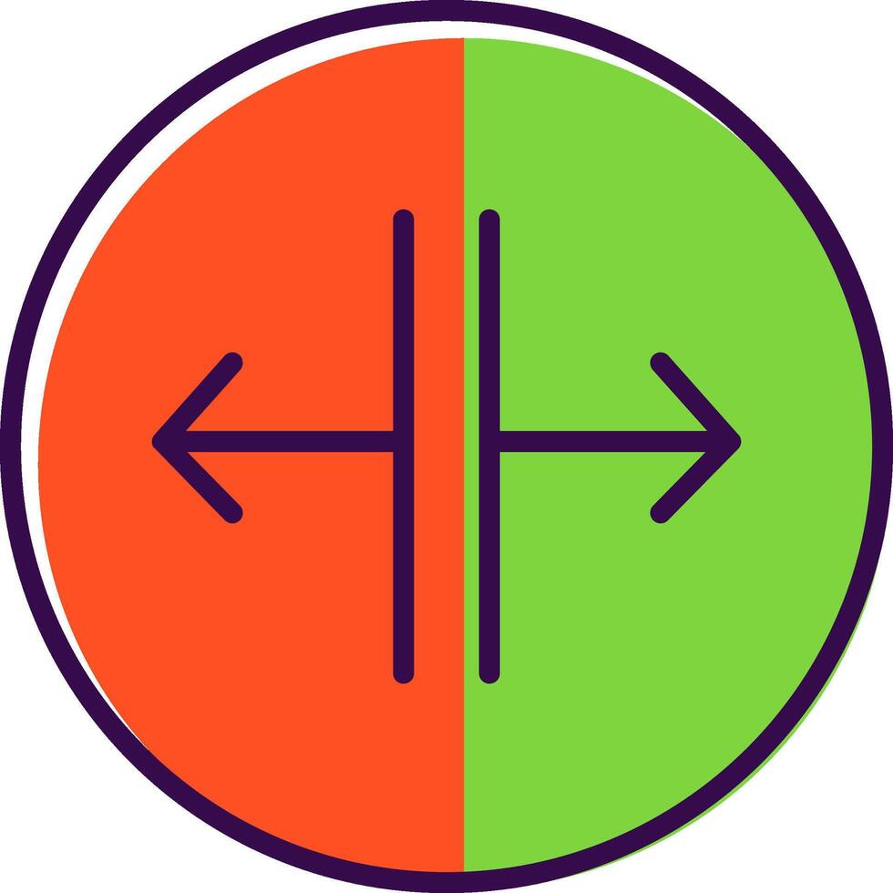 SPLIT filled Design Icon vector