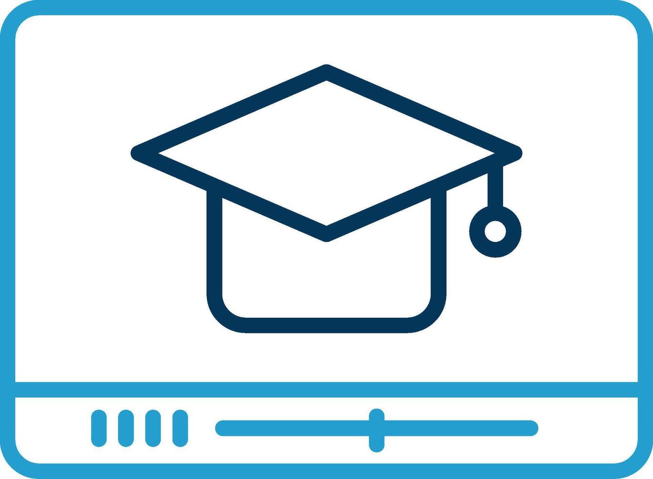 Educational Line Blue Two Color Icon vector