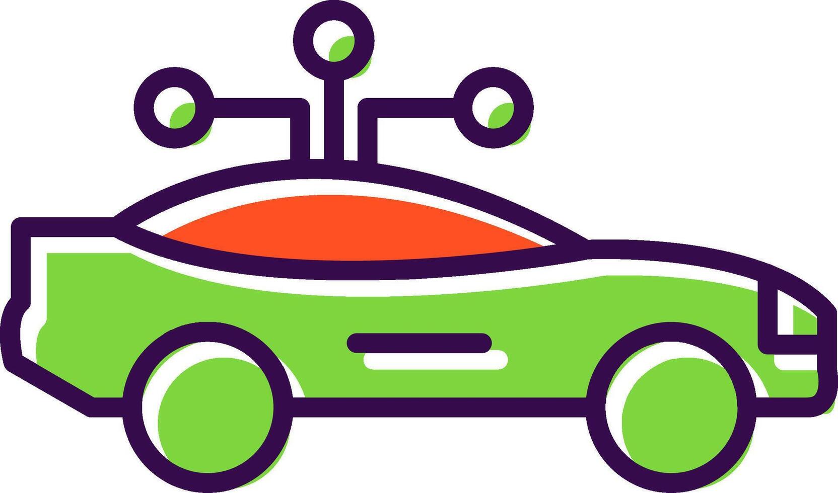 Smart Car filled Design Icon vector