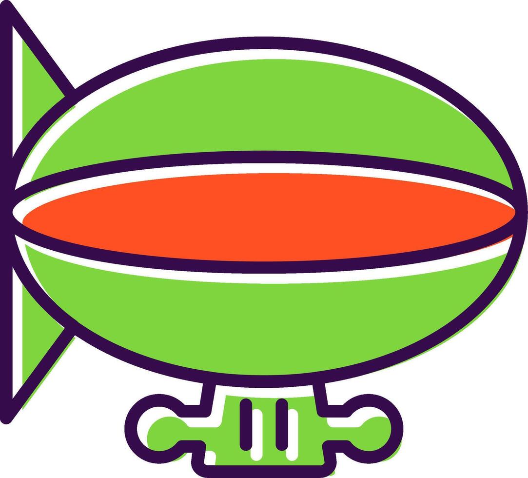 Zeppelin filled Design Icon vector