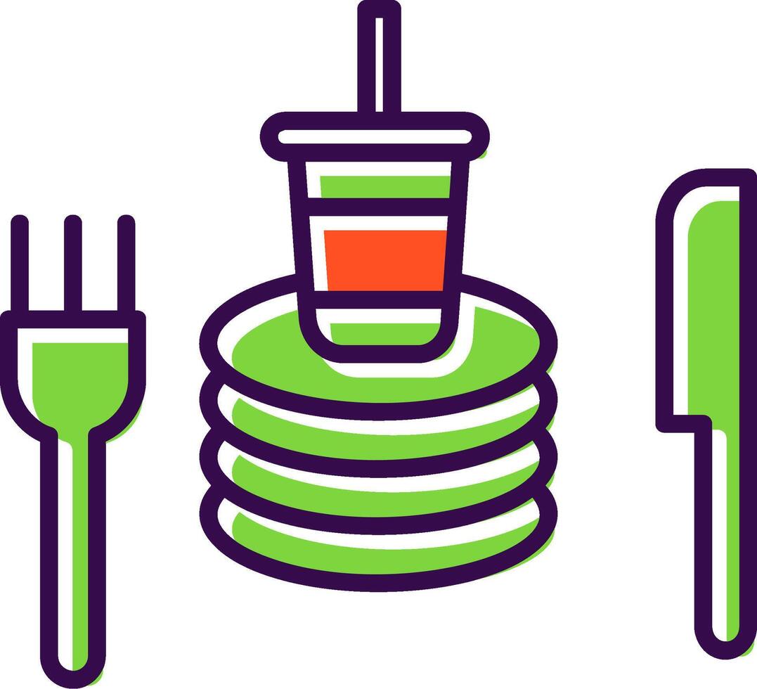 Tableware filled Design Icon vector