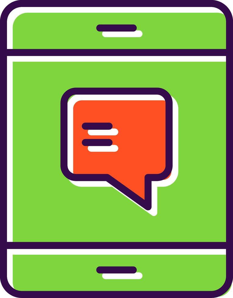 Text Message filled Design Icon vector