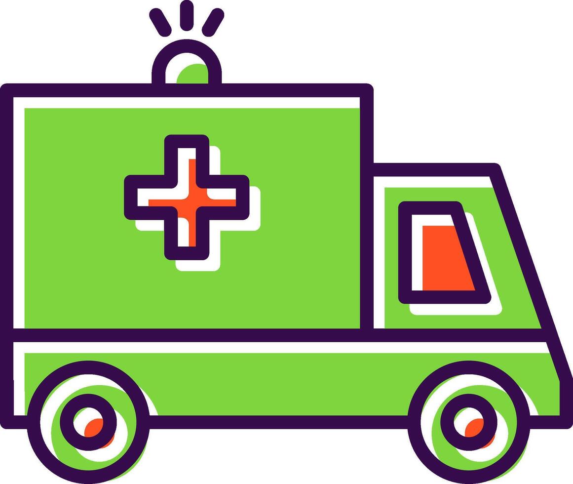 Ambulance filled Design Icon vector