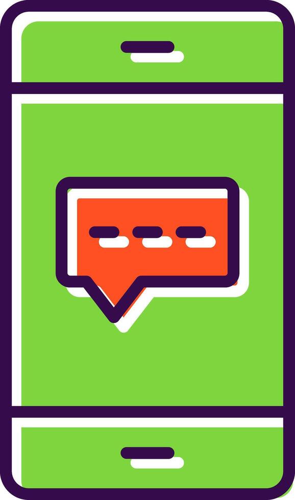 Live Chat filled Design Icon vector