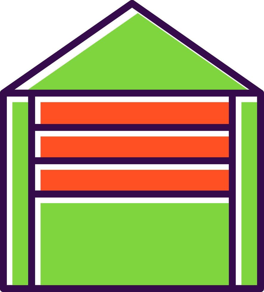 Garage filled Design Icon vector