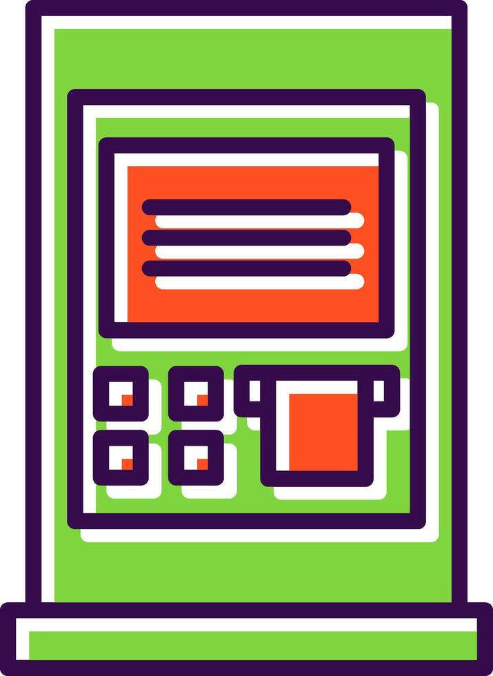 Atm filled Design Icon vector
