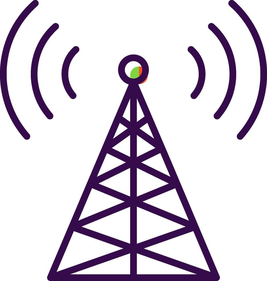 Radio Tower filled Design Icon vector