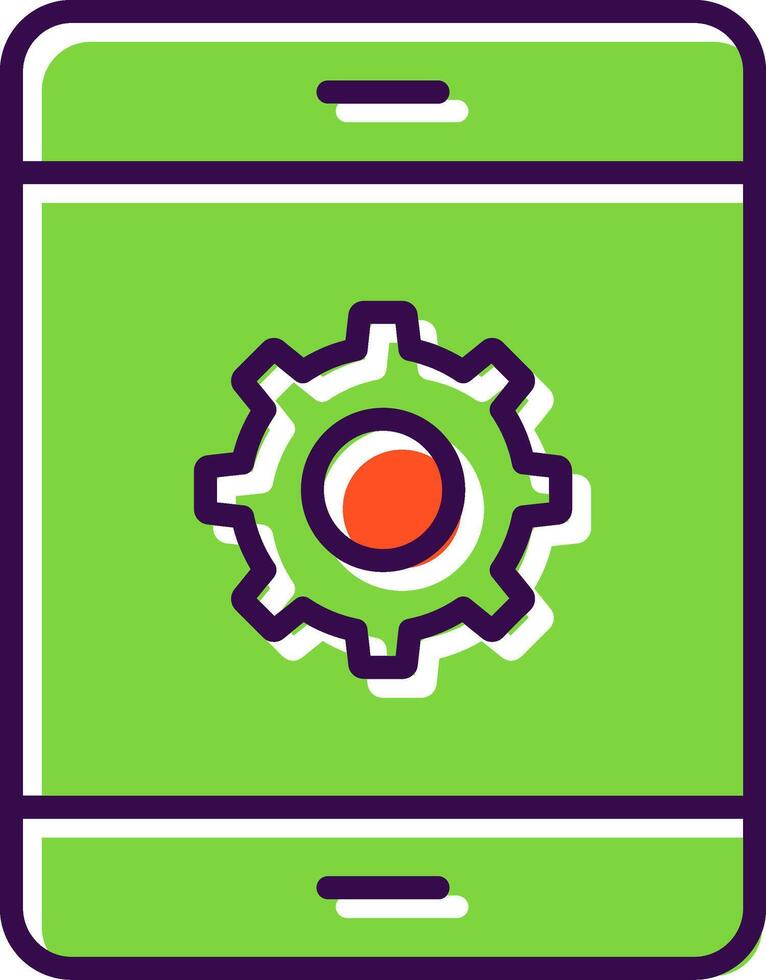 Mobile Phone filled Design Icon vector
