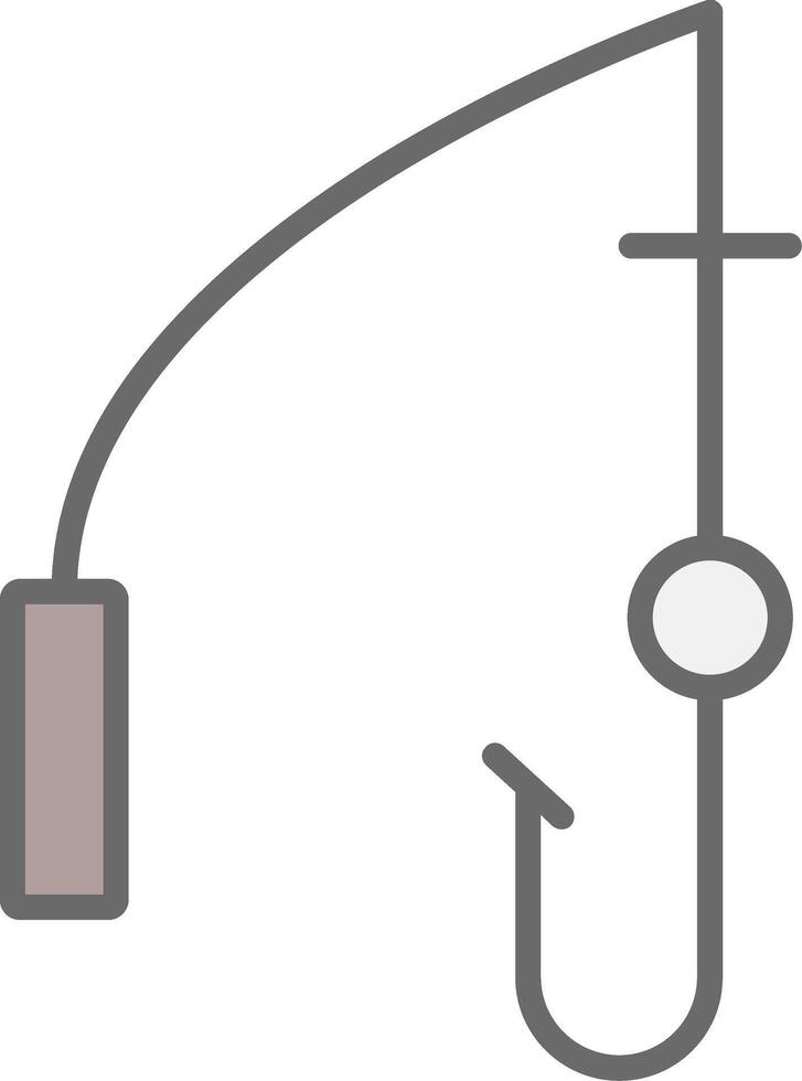 Rod Line Filled Light Icon vector