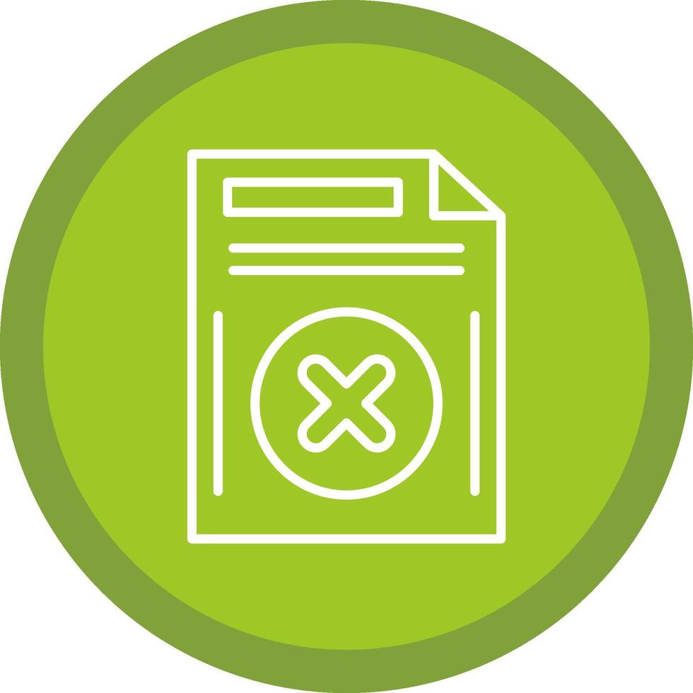 Delete Button Line Multi Circle Icon vector