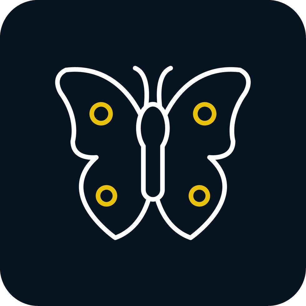 Butterfly Line Red Circle Icon vector