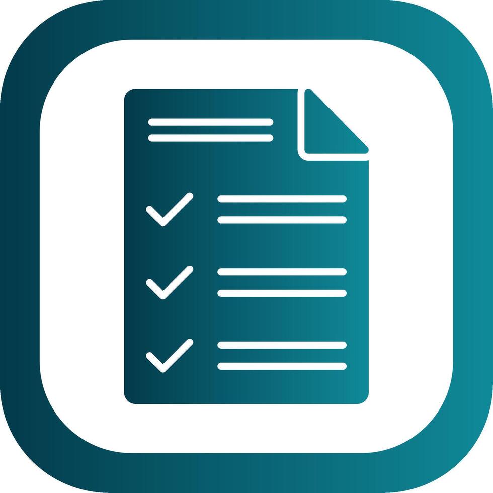 Customs Declaration Glyph Gradient Corner Icon vector