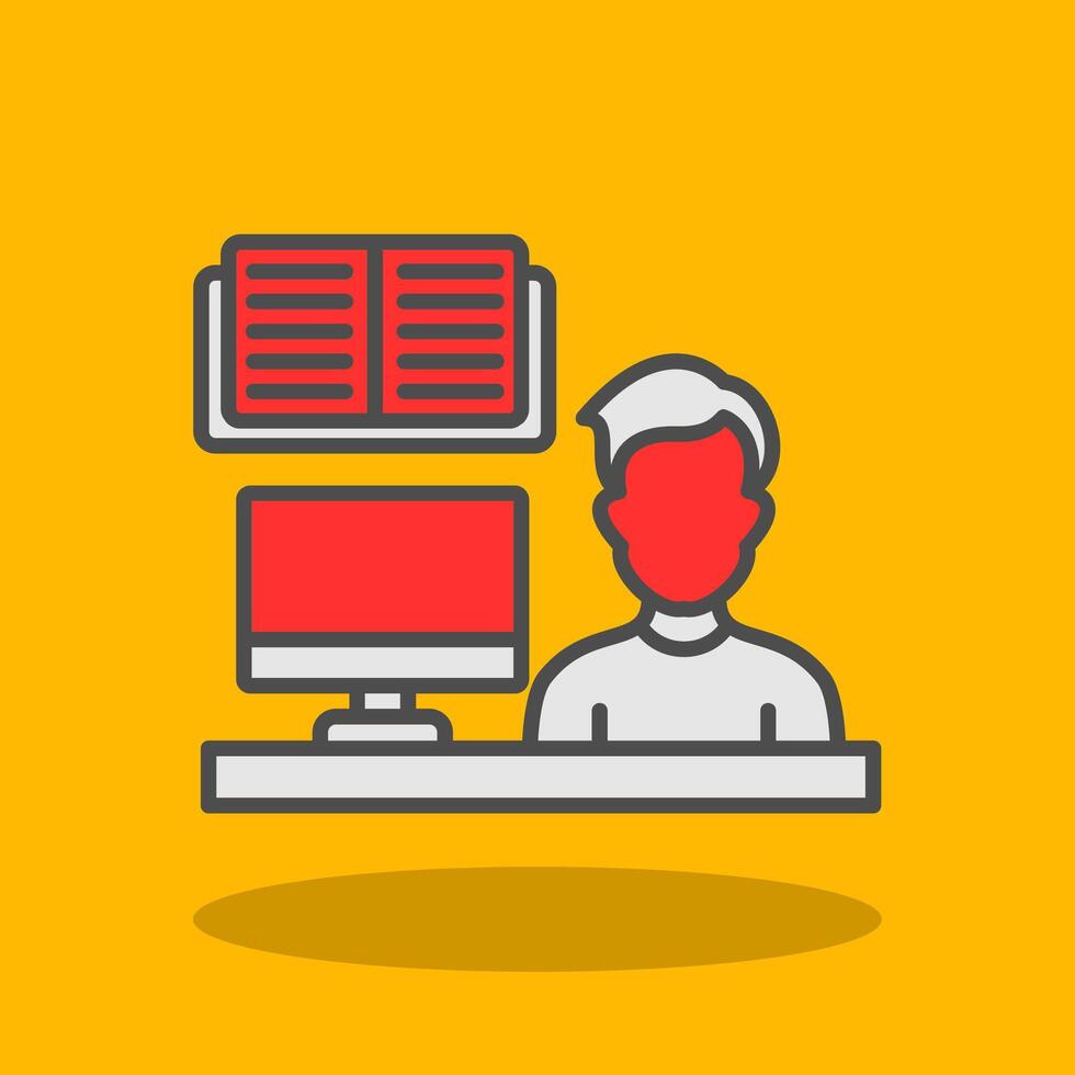 Lecture Filled Shadow Icon vector