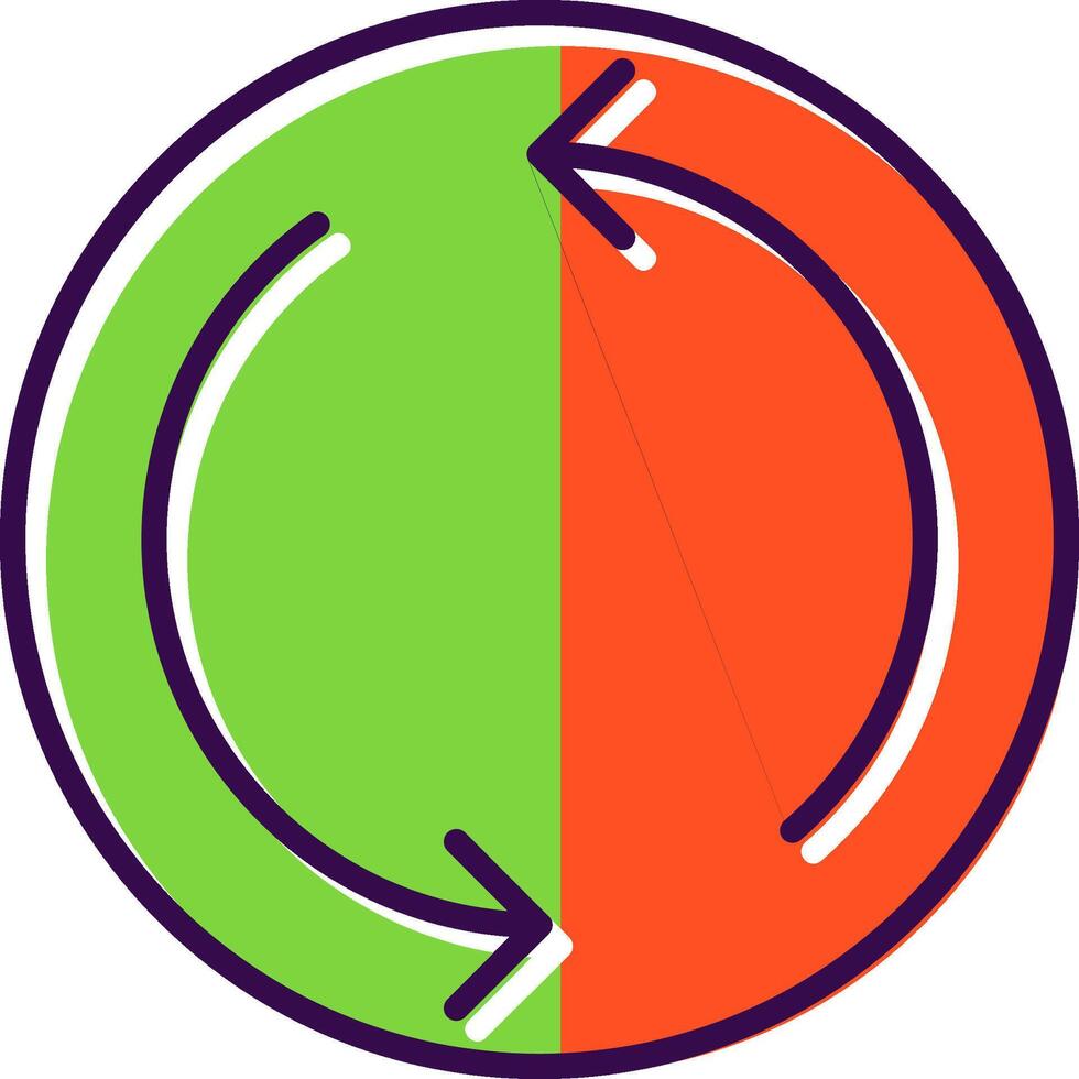 Repeat filled Design Icon vector