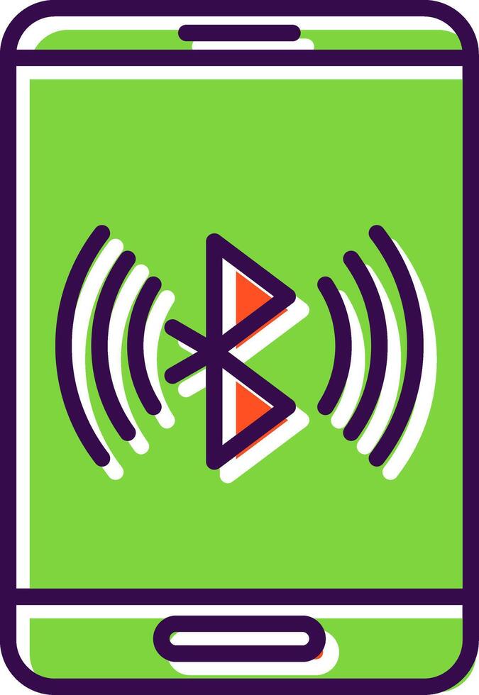 Bluetooth filled Design Icon vector