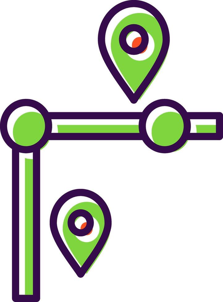Route filled Design Icon vector