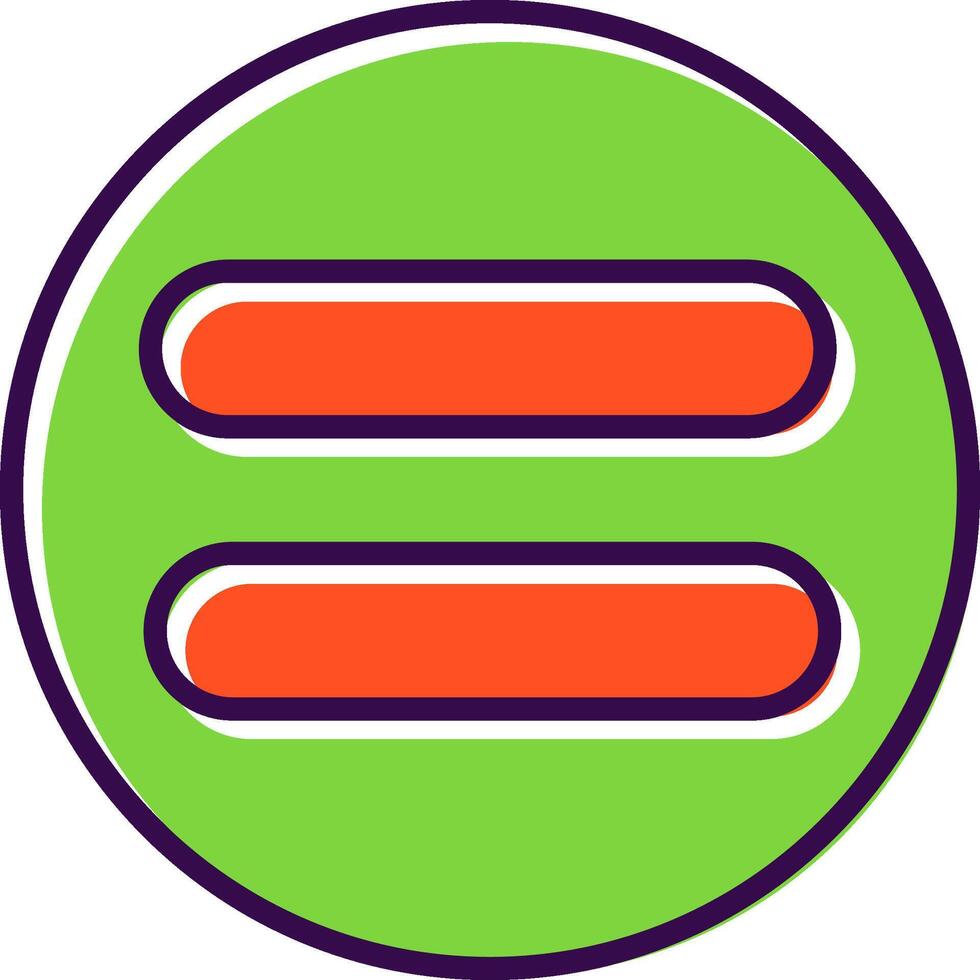 Equal filled Design Icon vector
