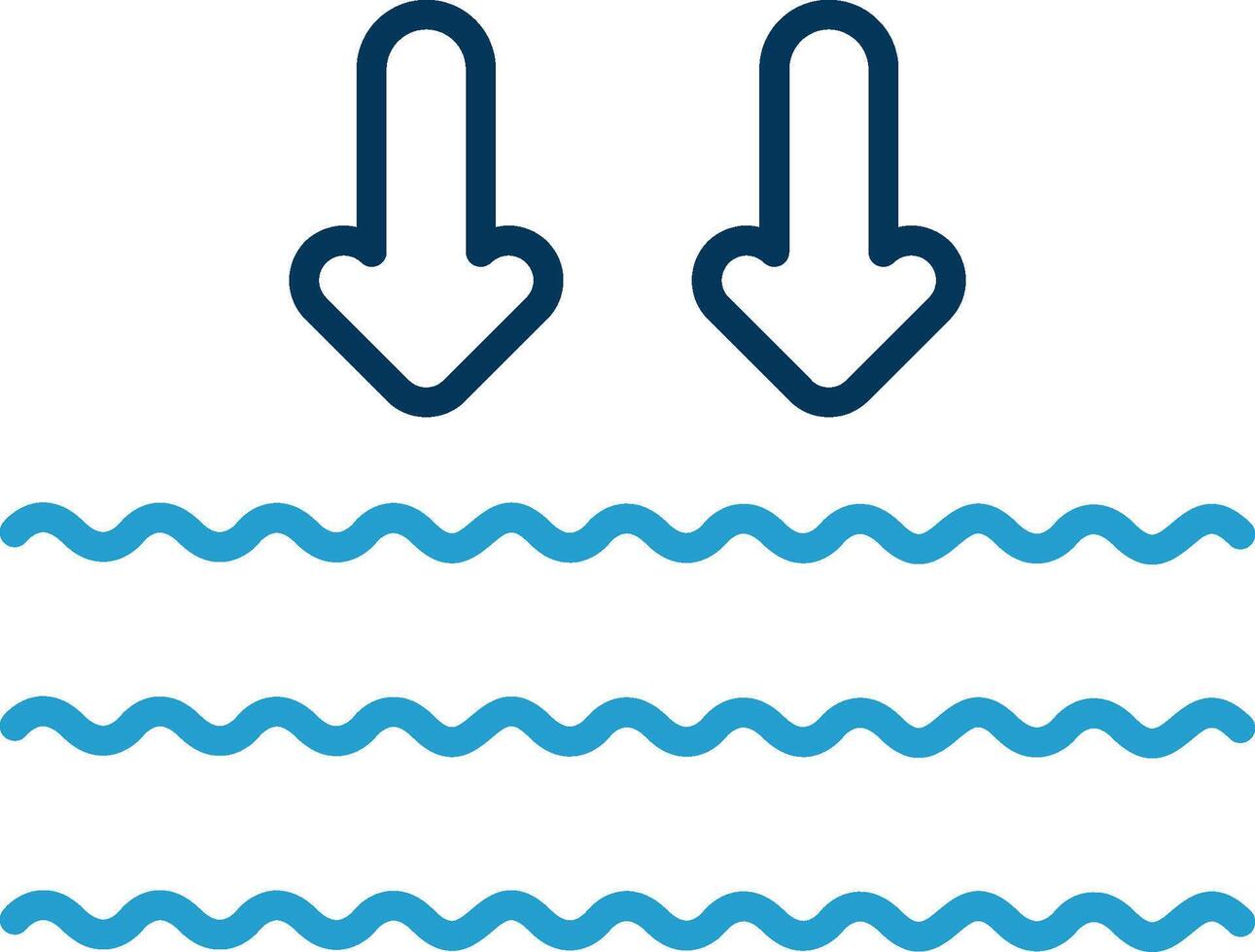 Arrows Line Blue Two Color Icon vector