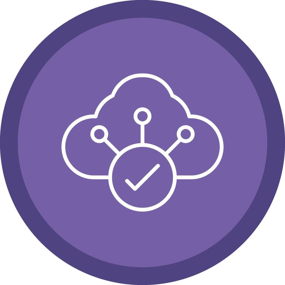 Cloud Line Multi Circle Icon vector
