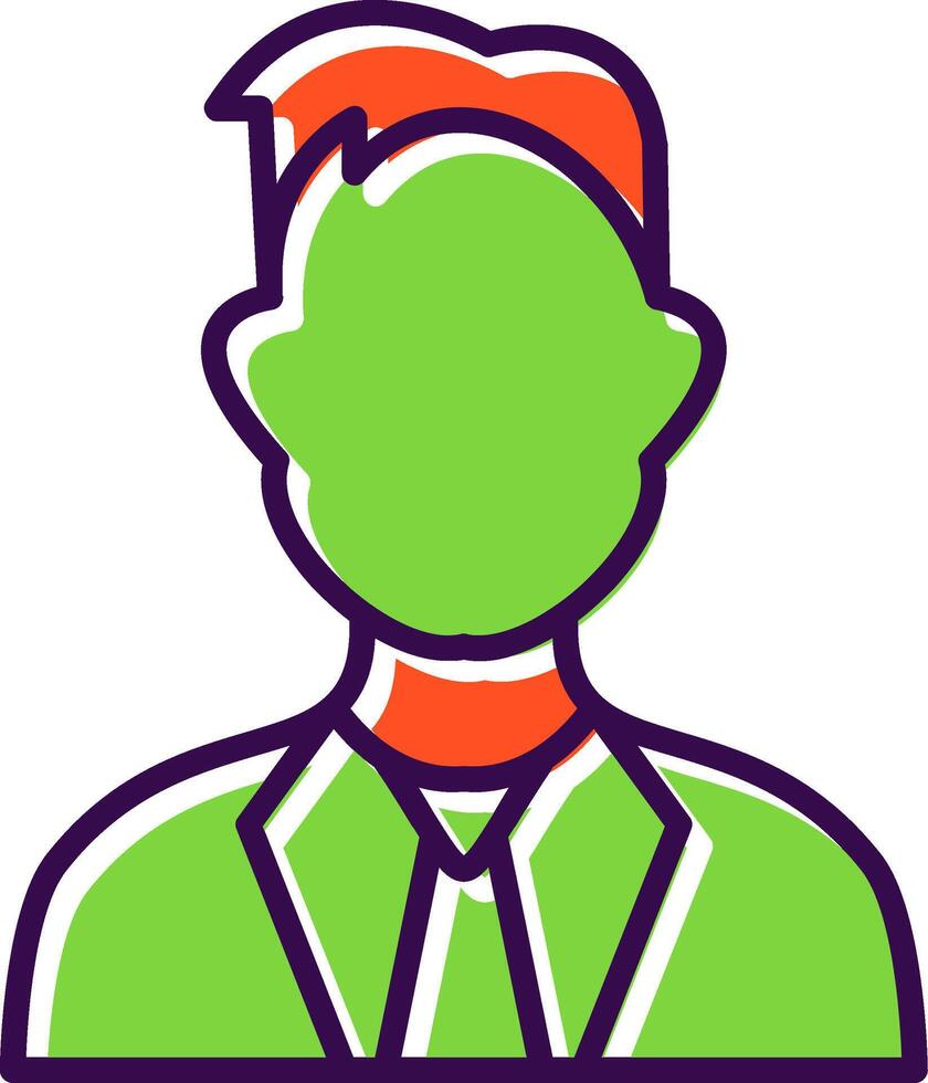 Man filled Design Icon vector