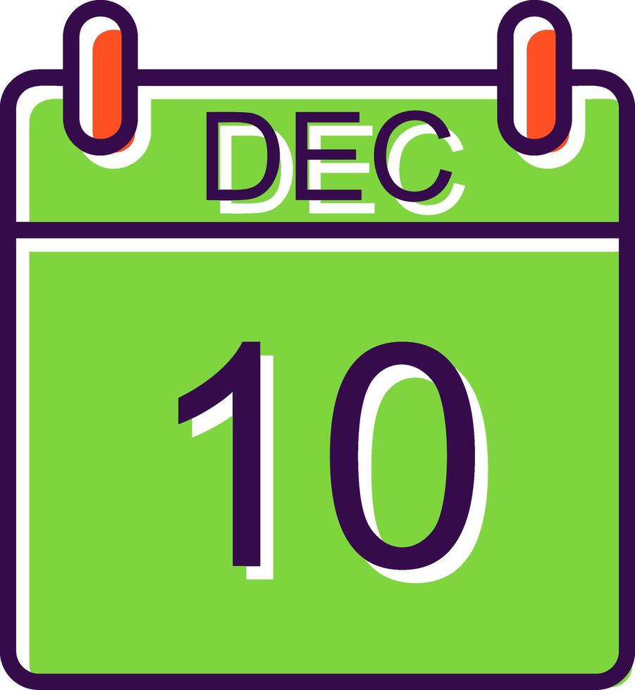 December filled Design Icon vector