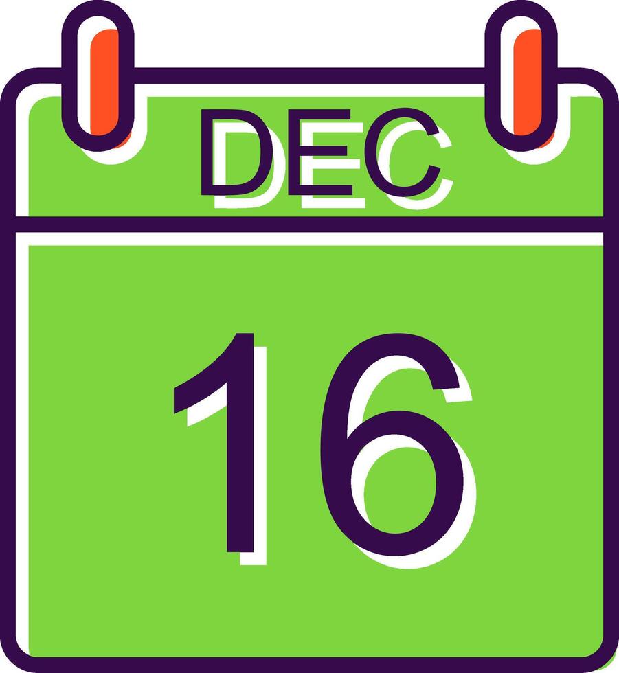 December filled Design Icon vector