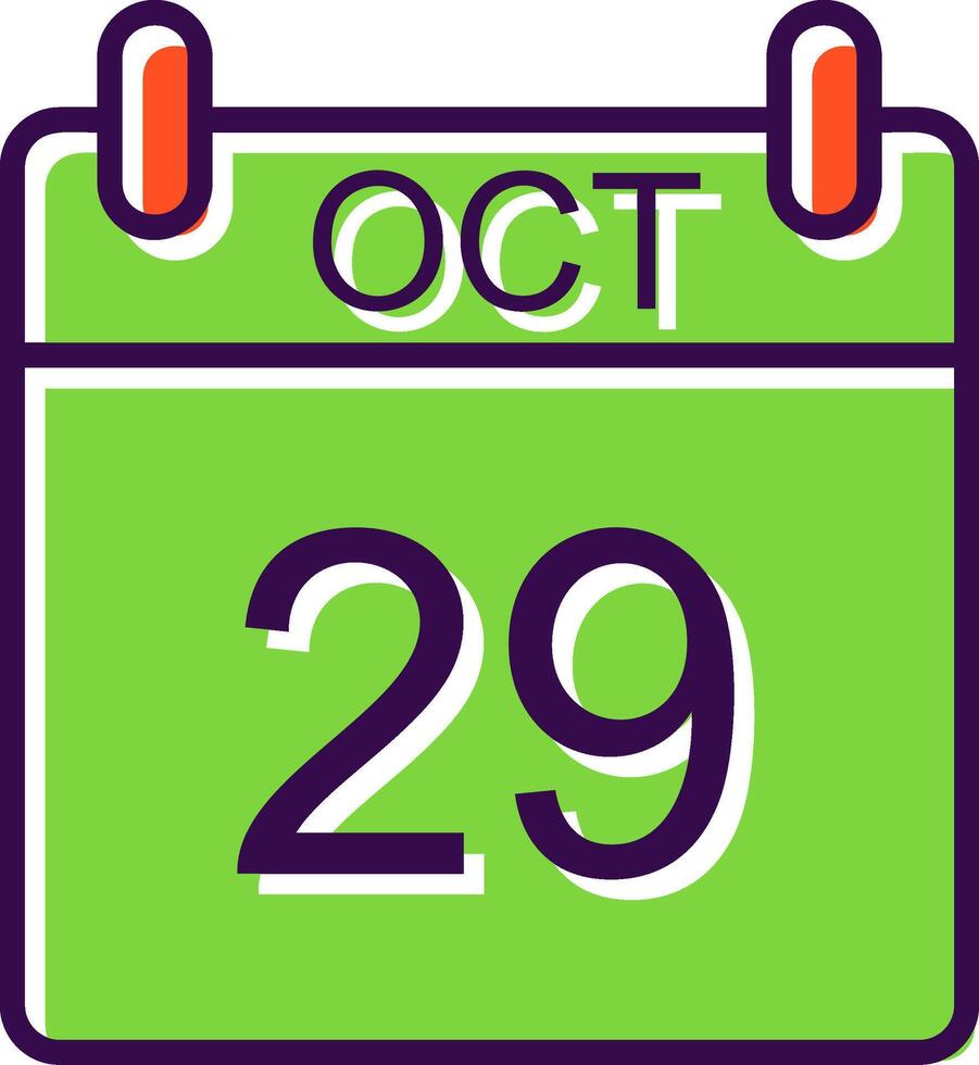 October filled Design Icon vector