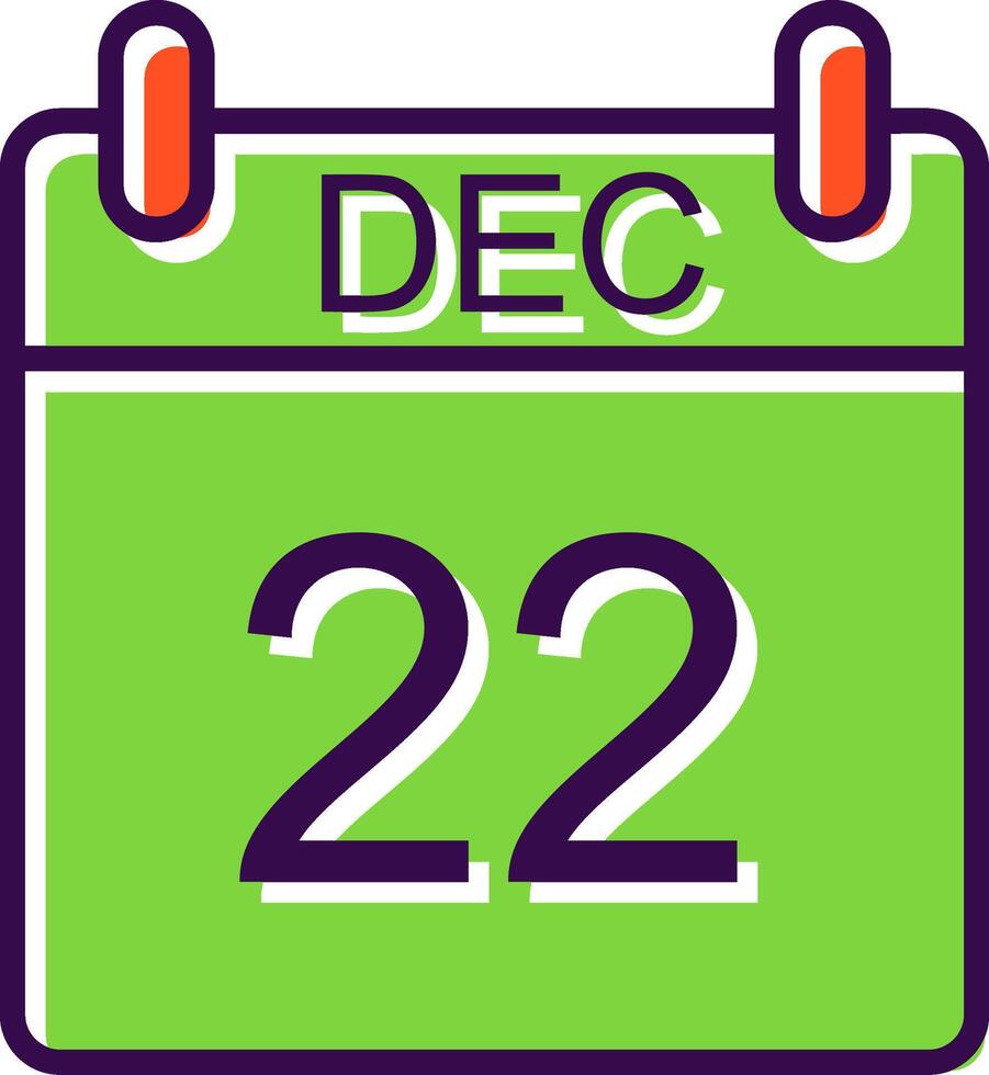 December filled Design Icon vector