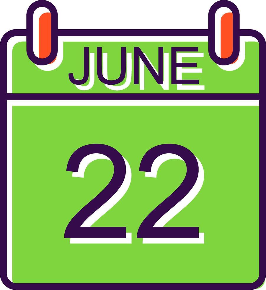 June filled Design Icon vector