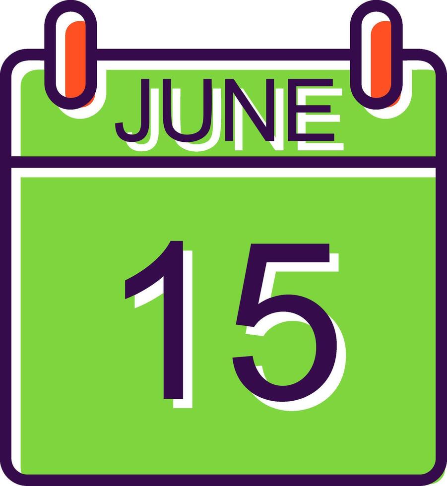 June filled Design Icon vector