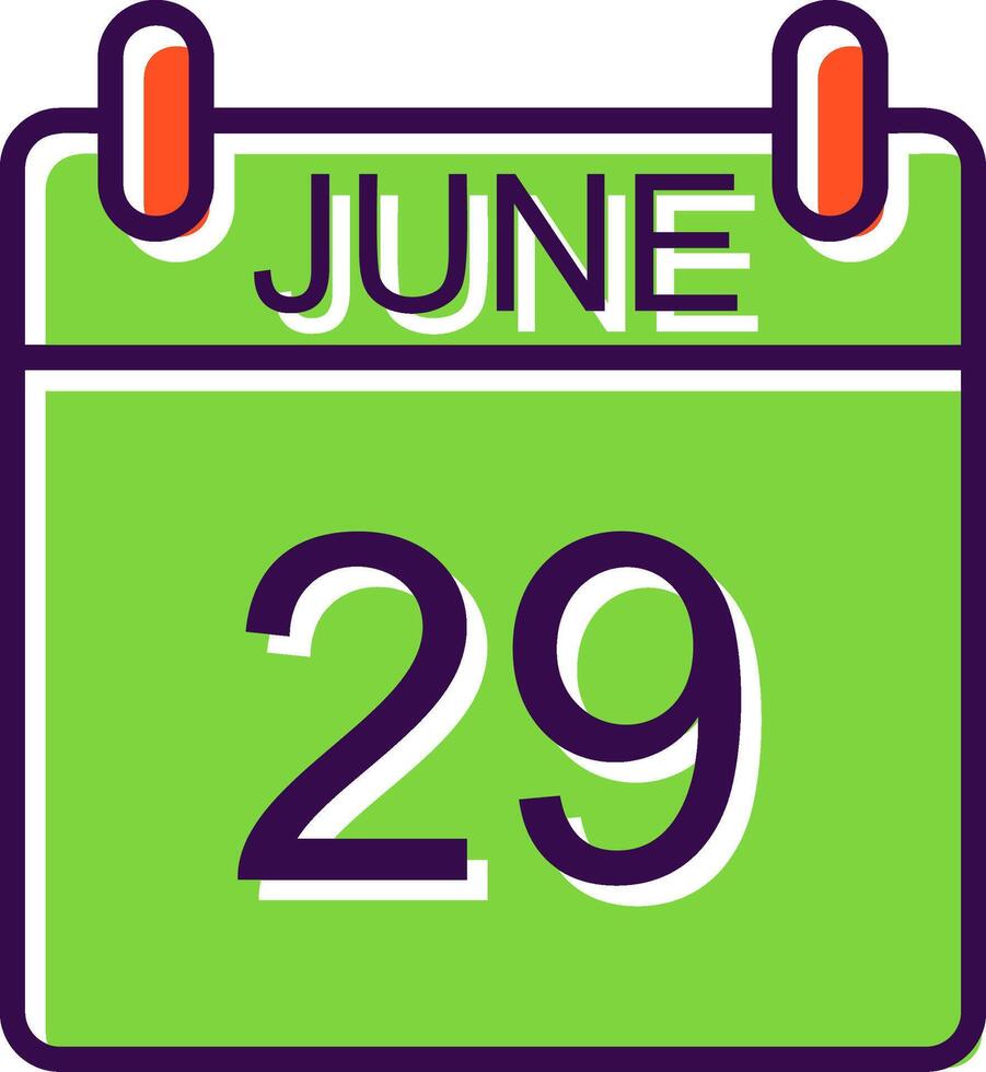 June filled Design Icon vector