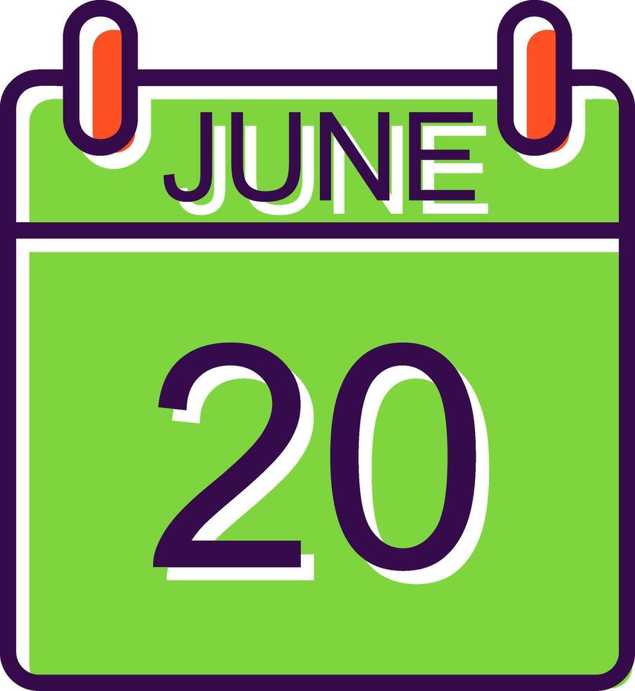 June filled Design Icon vector