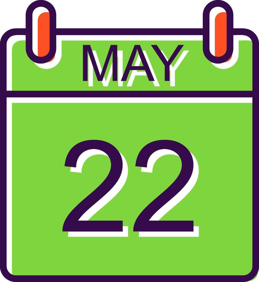May filled Design Icon vector