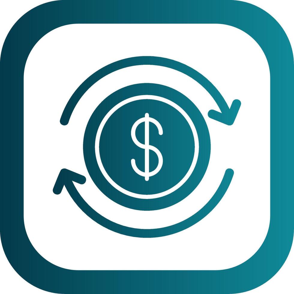 Business Continuity Glyph Gradient Corner Icon vector