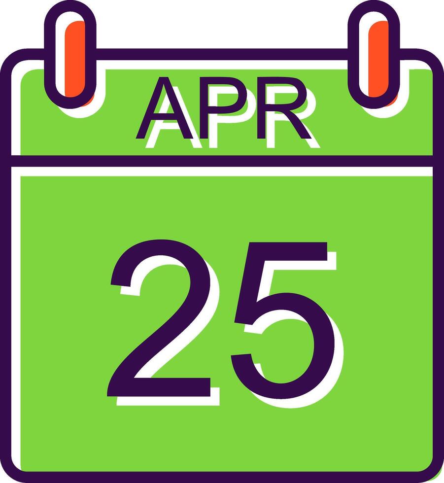 April filled Design Icon vector