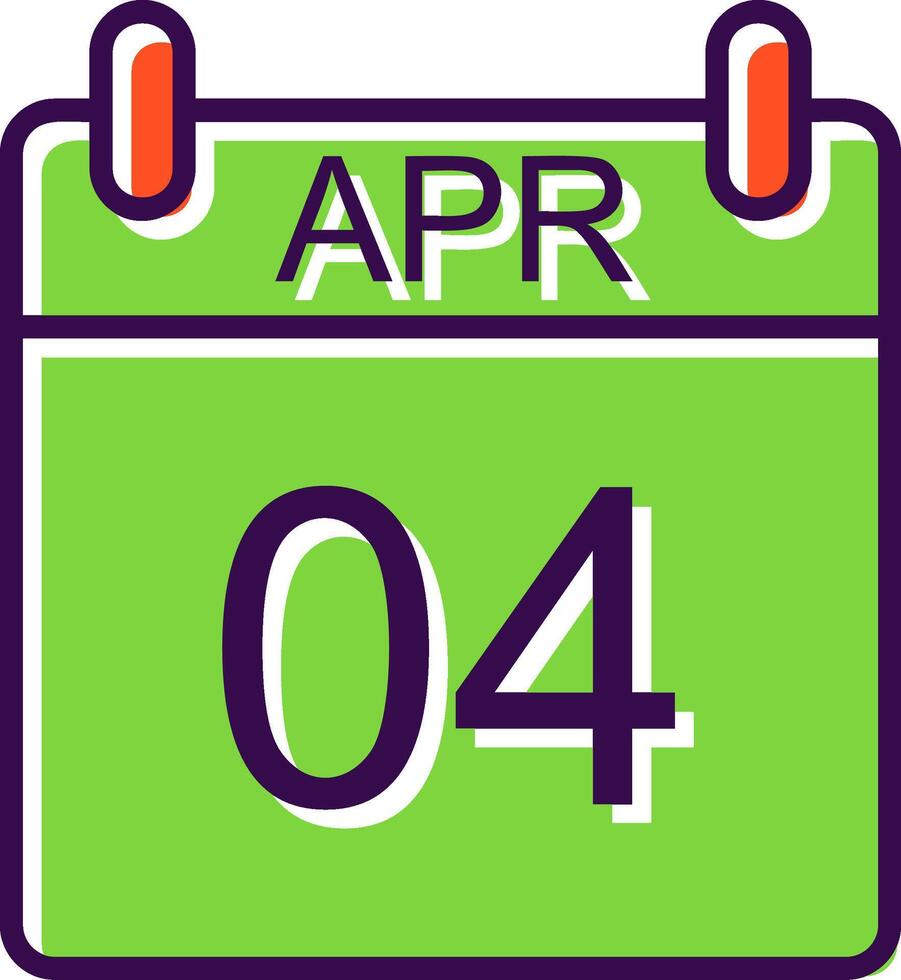 April filled Design Icon vector