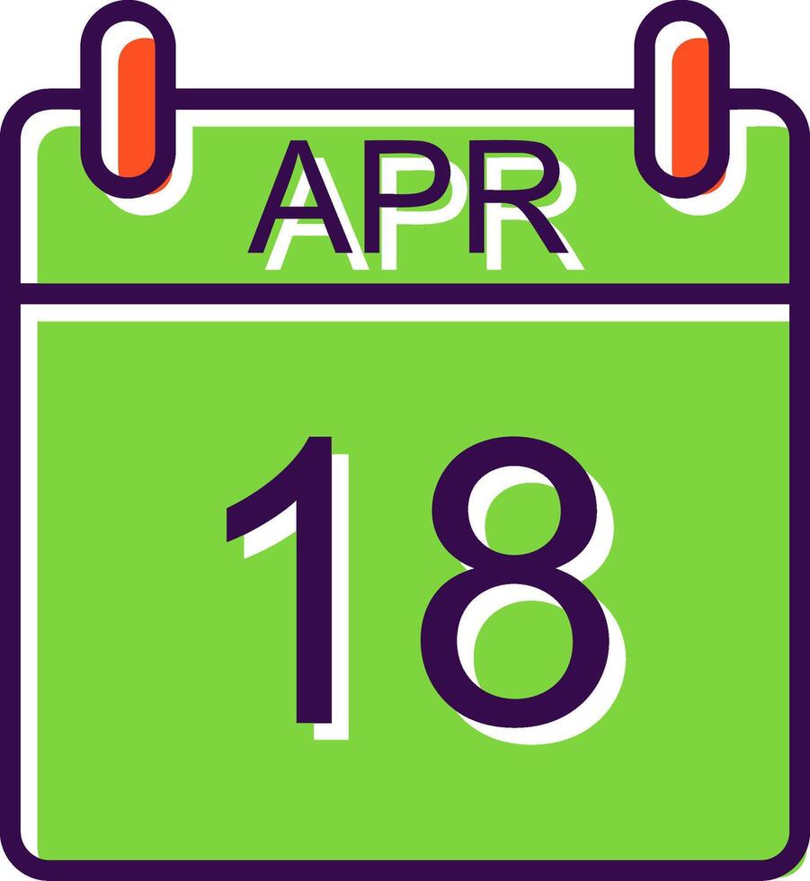 April filled Design Icon vector