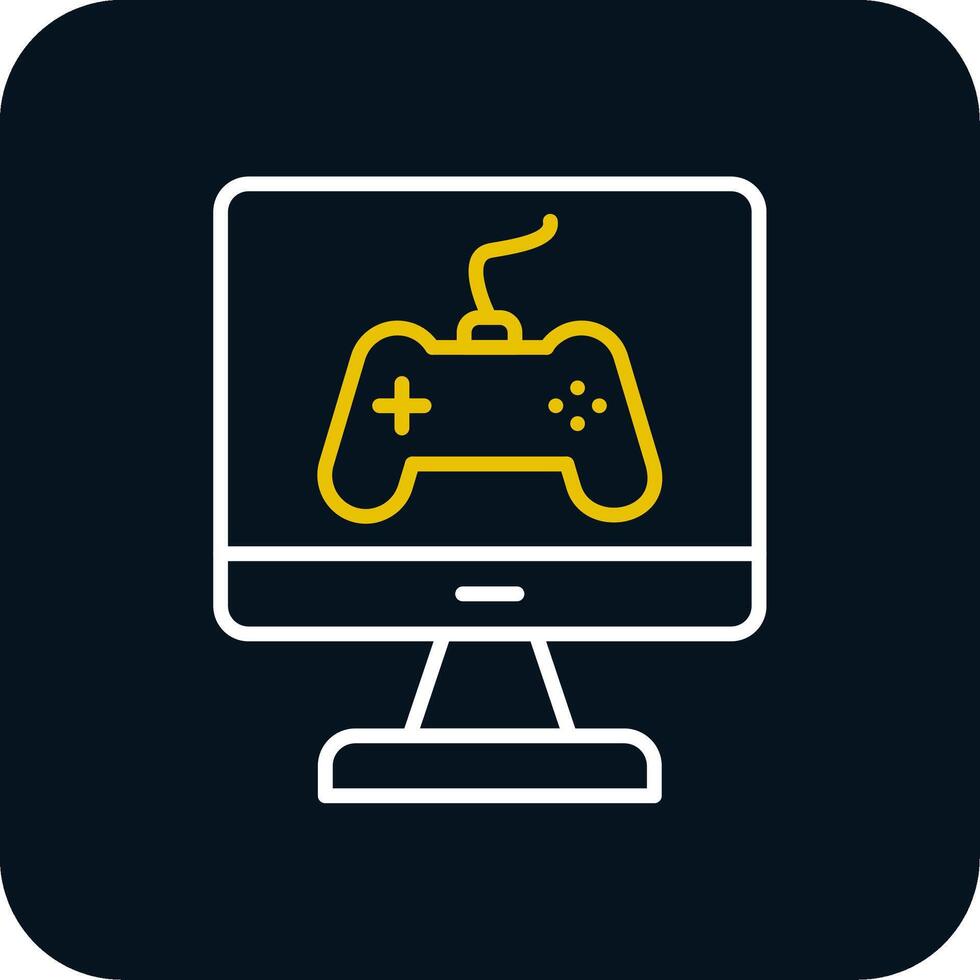 Game Line Red Circle Icon vector