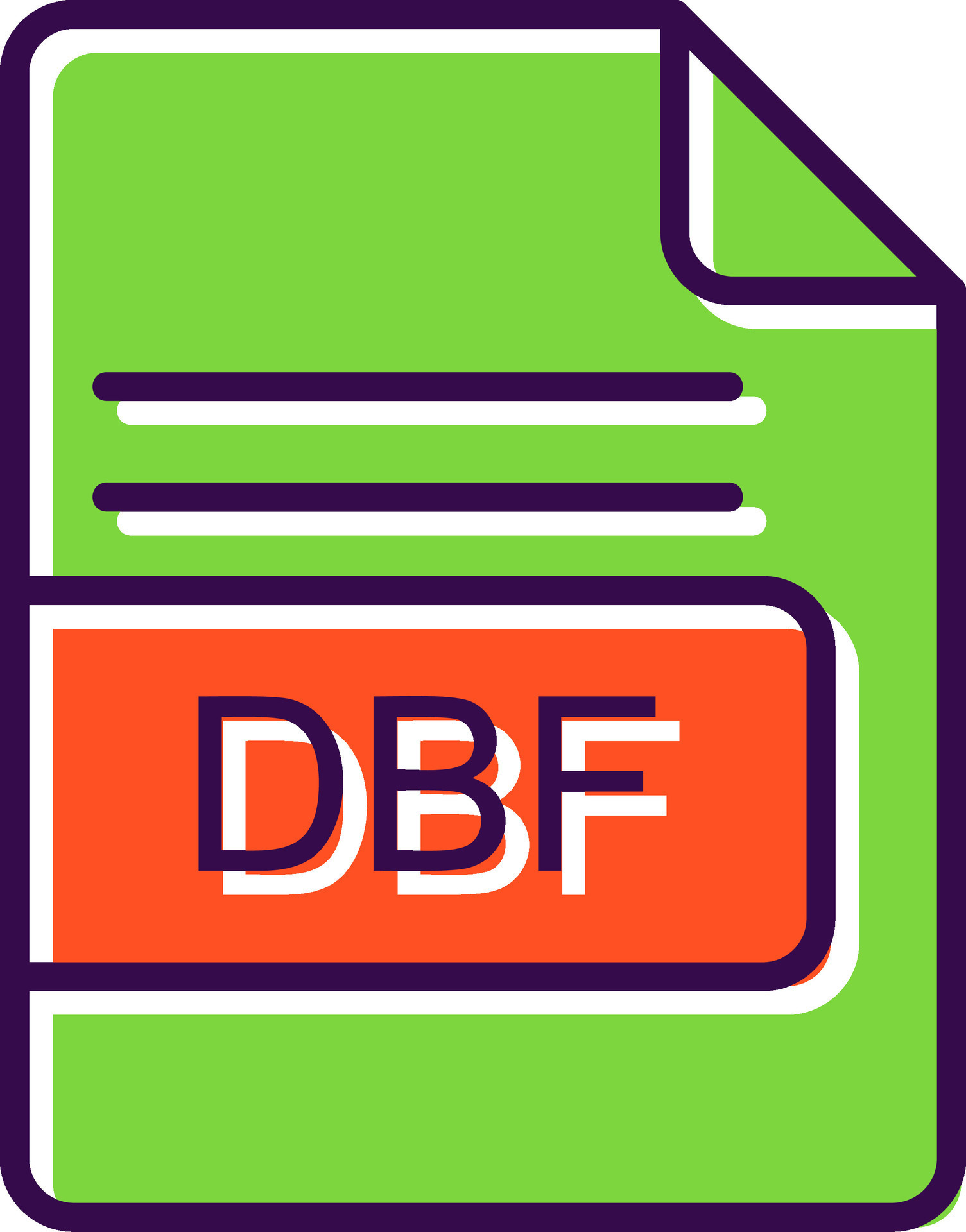 DBF File Format filled Design Icon 44056144 Vector Art at Vecteezy