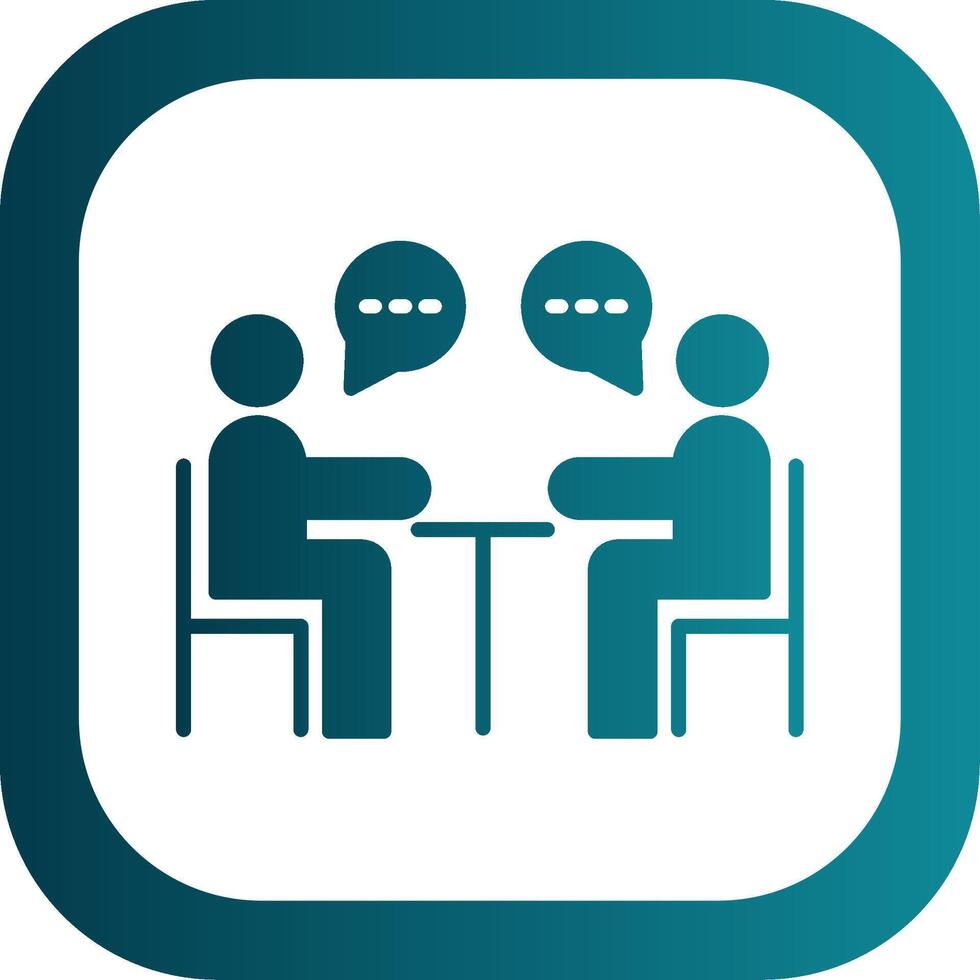 Business Meeting Glyph Gradient Corner Icon vector