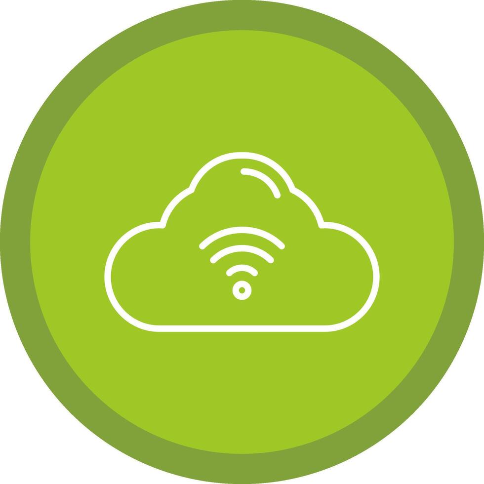 Cloud Line Multi Circle Icon vector